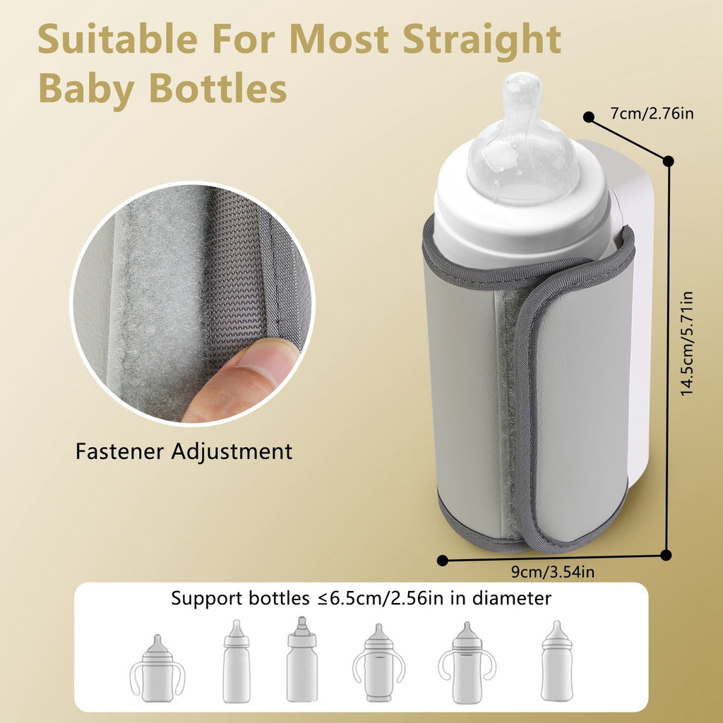 1Pc Portable Bottle Warmer Baby Milk Warmer Milk Formula Warmer For Travel With 6 Heating Level USB Rechargeable Keep Milk Warm For 5 Hours No Bottle Included