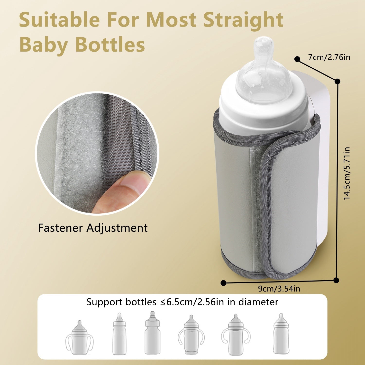 1Pc Portable Bottle Warmer Baby Milk Warmer Milk Formula Warmer For Travel With 6 Heating Level USB Rechargeable Keep Milk Warm For 5 Hours No Bottle Included