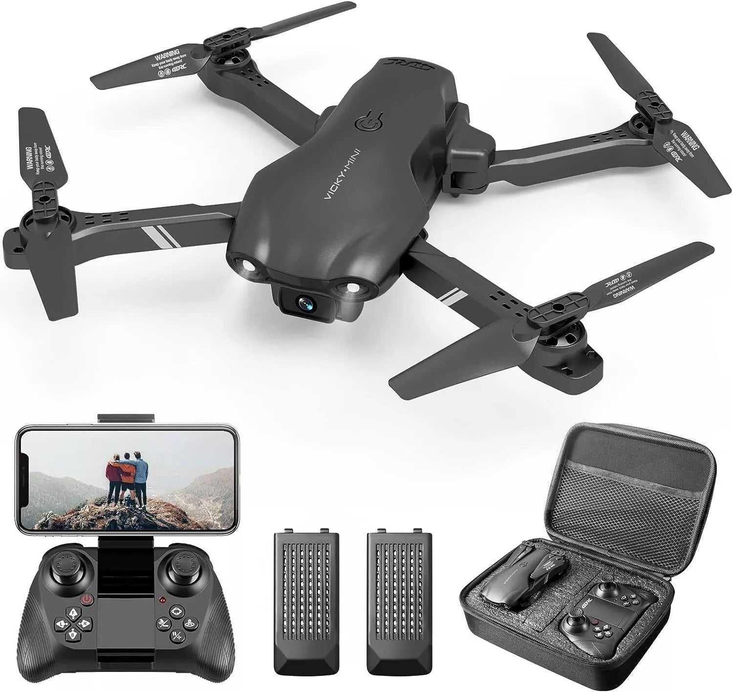 4DRC V13 RC Drone 6K HD Dual Camera WiFi FPV Foldable Quadcopter Camera Drone ,2 Battery